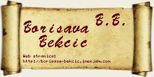 Borisava Bekčić vizit kartica